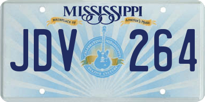 MS license plate JDV264