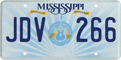 MS license plate JDV266