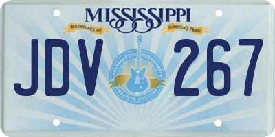 MS license plate JDV267