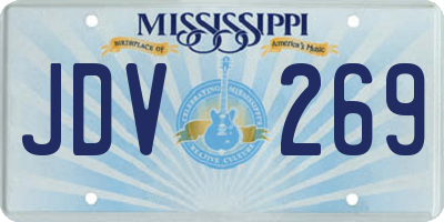 MS license plate JDV269