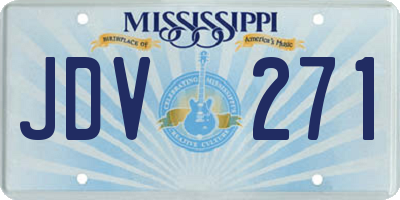 MS license plate JDV271