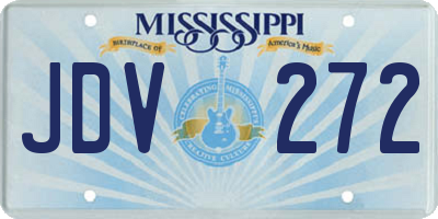 MS license plate JDV272