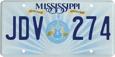 MS license plate JDV274