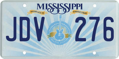 MS license plate JDV276