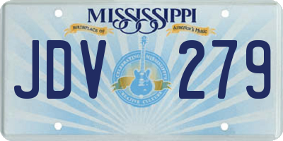 MS license plate JDV279