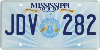 MS license plate JDV282