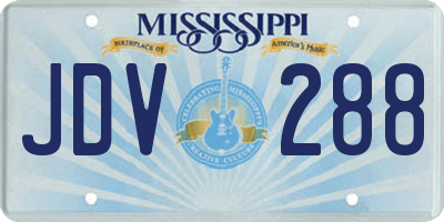 MS license plate JDV288