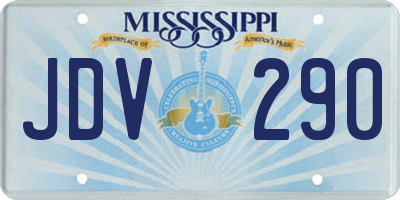 MS license plate JDV290