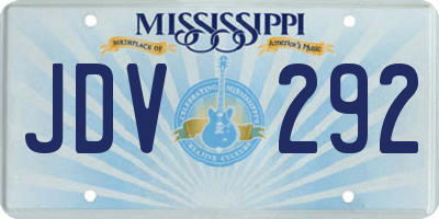 MS license plate JDV292