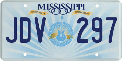 MS license plate JDV297