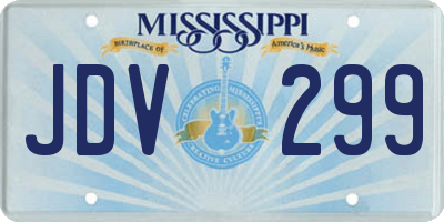 MS license plate JDV299