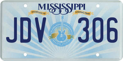 MS license plate JDV306