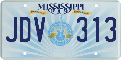 MS license plate JDV313