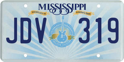 MS license plate JDV319