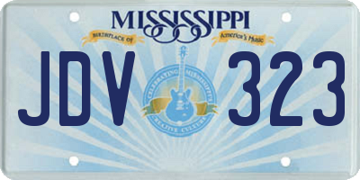 MS license plate JDV323
