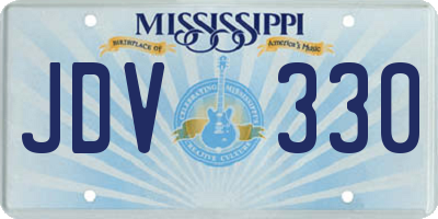 MS license plate JDV330