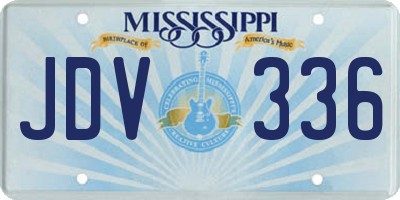 MS license plate JDV336