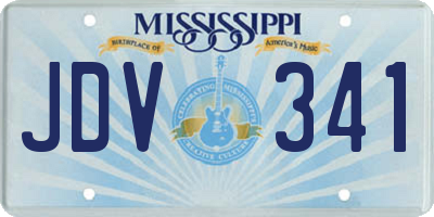 MS license plate JDV341