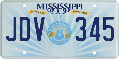 MS license plate JDV345