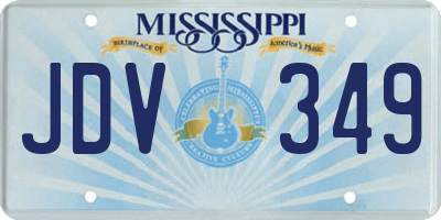 MS license plate JDV349