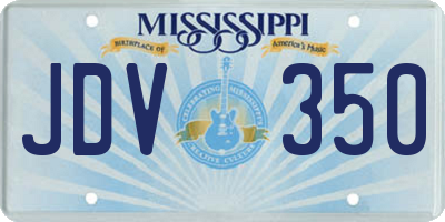 MS license plate JDV350