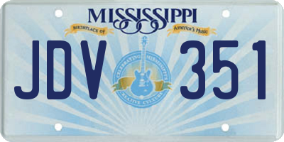 MS license plate JDV351