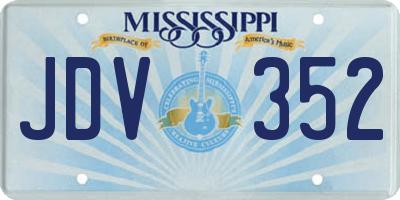 MS license plate JDV352