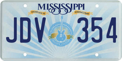 MS license plate JDV354