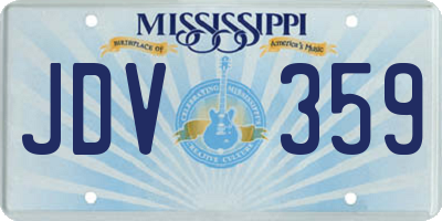MS license plate JDV359