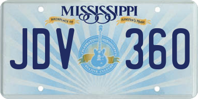 MS license plate JDV360