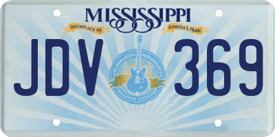 MS license plate JDV369