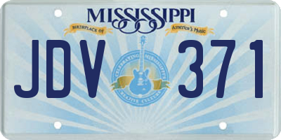 MS license plate JDV371