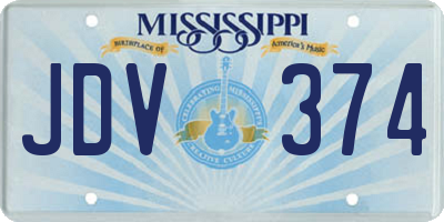 MS license plate JDV374