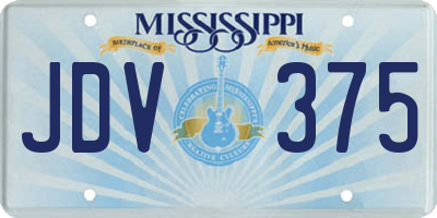 MS license plate JDV375