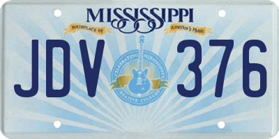 MS license plate JDV376