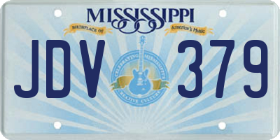 MS license plate JDV379