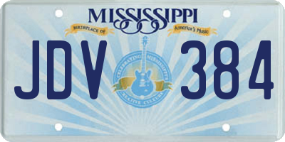 MS license plate JDV384