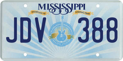 MS license plate JDV388