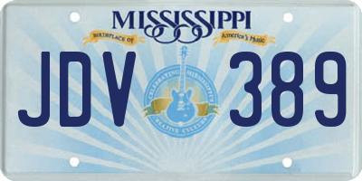 MS license plate JDV389