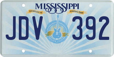 MS license plate JDV392