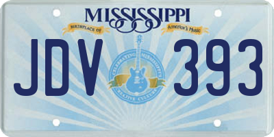 MS license plate JDV393
