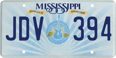 MS license plate JDV394