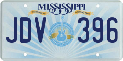 MS license plate JDV396