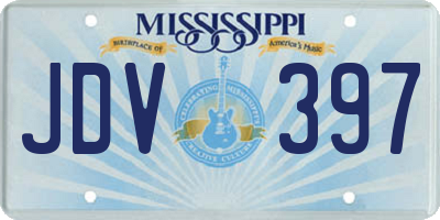 MS license plate JDV397