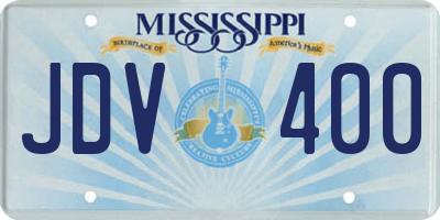 MS license plate JDV400