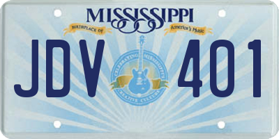 MS license plate JDV401