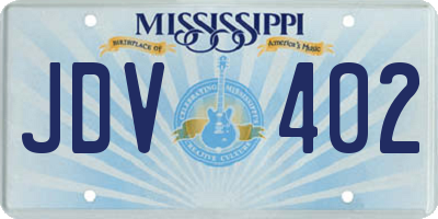 MS license plate JDV402