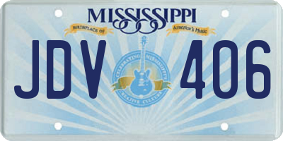 MS license plate JDV406