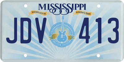 MS license plate JDV413