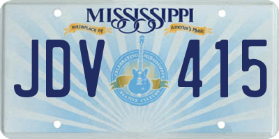 MS license plate JDV415